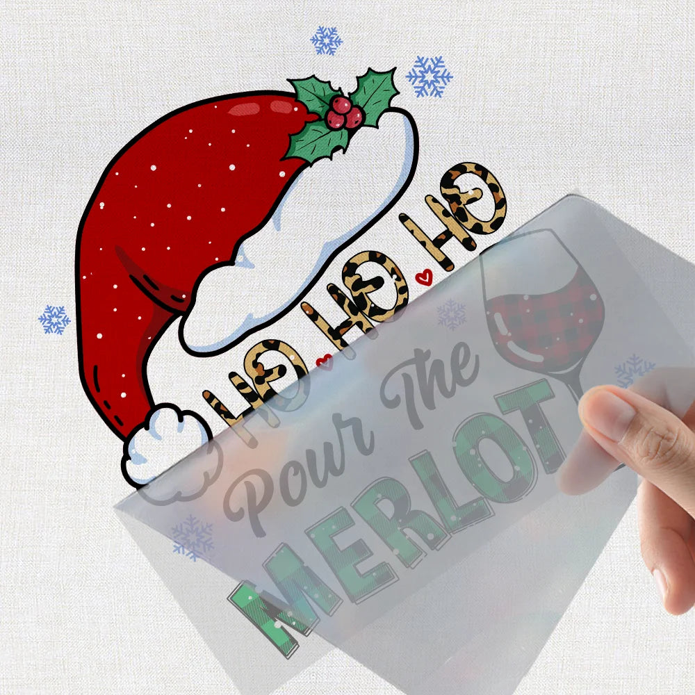 Yunshang Custom Dtf Transfers Christmas Stickers DTF Heat Transfer Designs Ready to Press Screen Print for T-shirt