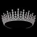 Echsio Wholesale Beauty Pageant Brass Zircon Crown 3A CZ Tiaras Bridal Hair Accessories Luxury Halo Crown for Women BC6224