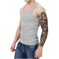 Runzio TQB-001 Washable Admiration Flower Skull Heavenly Full Arm Sleeve Temporary Tattoo Sticker 170x480mm CE Certified