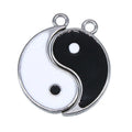 AA01586 2in1 Alloy Charms Taichi Yin Yang Pendant Charms Necklace Bracelet Diy Accessories Jewelry Finding Spacer Beads