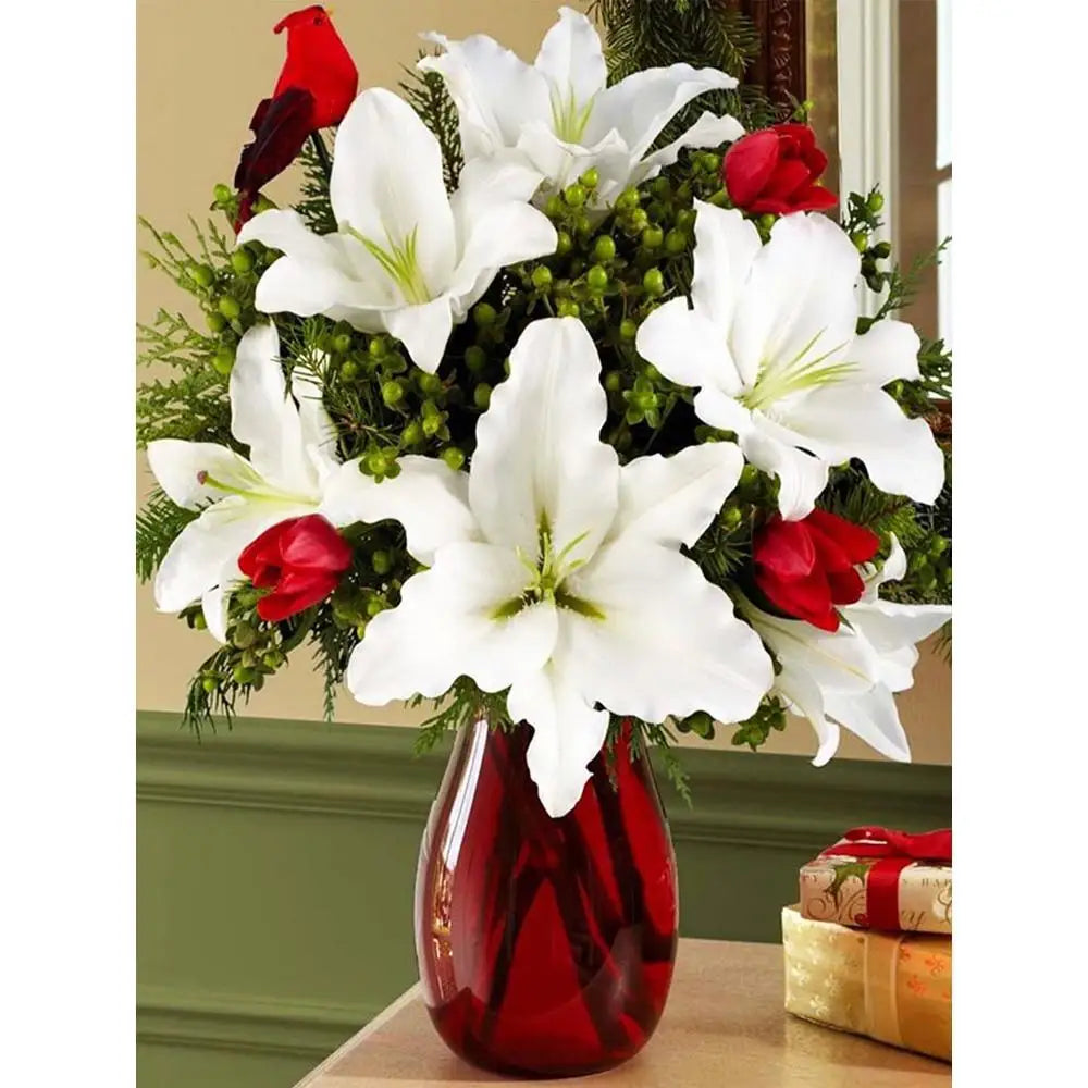 30*40cm Carnation Modern Home Decoration Full Square Diamond Embroidery Flowers 5D Diamond Painting  for Wedding Gifts