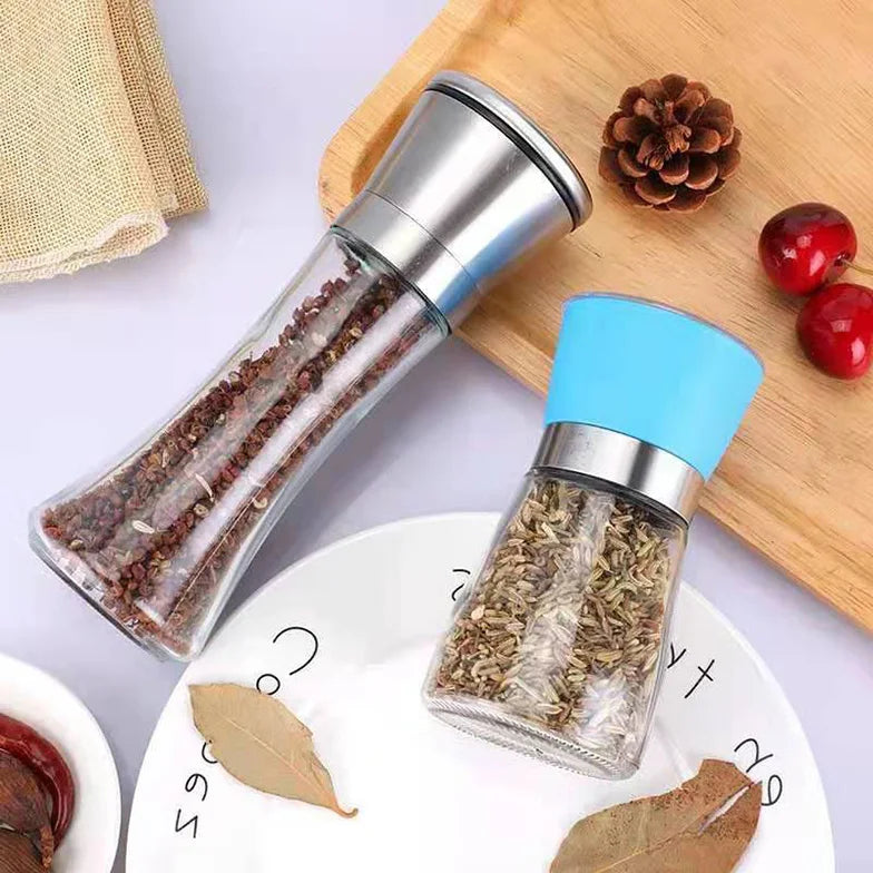 Top Seller 180ml Pepper Salt Spice Grinder Glass Jar