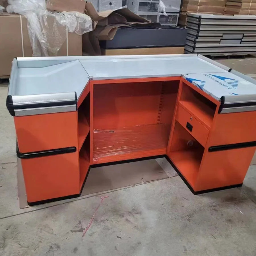 Modern Store Wooden Cash Counter Design Wholesale Only & Order Cash Counter Only MOQ Is 5 Sets for Checkout Counters