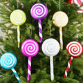 Modern 20cm Christmas Tree Pendant Props Lollipop Window Christmas Decorations for Home Scene Layout Collocation MOQ 50pcs