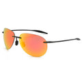 2026 Ultra Light TR90 Rimless Polarized Sport Sunglasses Men Blue/Black/Green Bike Cycling Sun Glasses Logo Lens Pilot Fishing