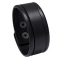 Wholesale Sold Wide Plain  Snap Button Cow Genuine Leather Cowhide Bangle Bracelet