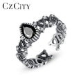 CZCITY Lady Fashion Jewelry and Accessory Turkish Trend 925 Sterling Silver Wholesale Hip Hop Ring