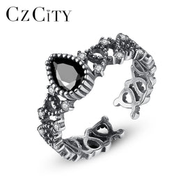 CZCITY Lady Fashion Jewelry and Accessory Turkish Trend 925 Sterling Silver Wholesale Hip Hop Ring