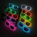 2026 New Update Wholesale Fancy EL Luminous Glasses Props Cyberpunk Dance Show Carnival Party Performance Led Light Glasses