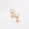 New Trendy Earring Padlock Pendant Huggie Earring Jewelry 18K PVD Gold Plated Earrings Women's