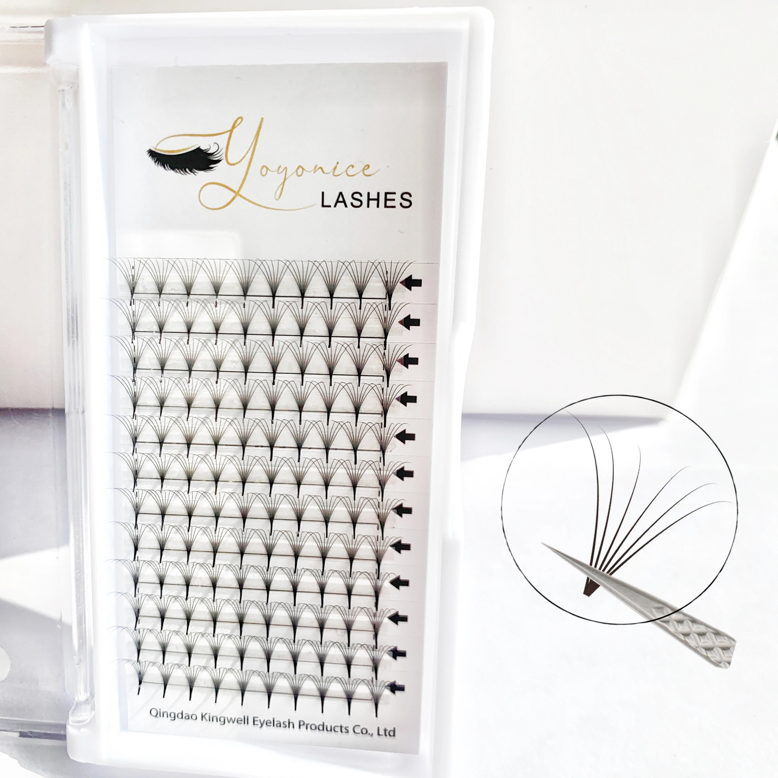 Wholesale Custom Private Label Premade Fans 3d 4d 5d 0.07mm High Quality  Pointy Base Premade  Fan Eyelash Extensions