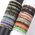Handmade Healing Crystal Adjustable Stretch Yoga Bracelet for Men Women Jewelry 4mm Natural Gemstone Bead Bracelet