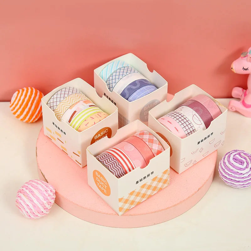 Cute Kawaii Japanese Washi Tapes Lot Student Kids Diary Planner Craft Photo DIY Decorative Masking Tapes Lot Customize  5pcs/box