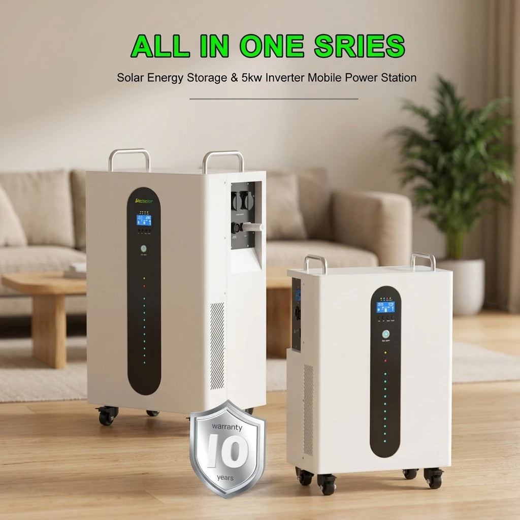 All in One Power Station LiFePO4 Battery 5000Wh with 5000W AC Inverter PV AC Charging 220V Portable Power Station 5KWH Generator MegaBDM