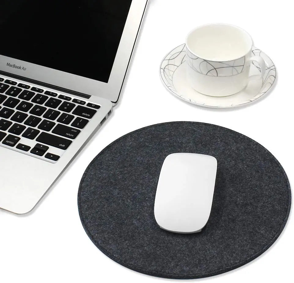 Felt Mouse Pad High Quality Custom Printing with Anti-Slip Base Rubber Bottom Round 8.66inch Non-slip