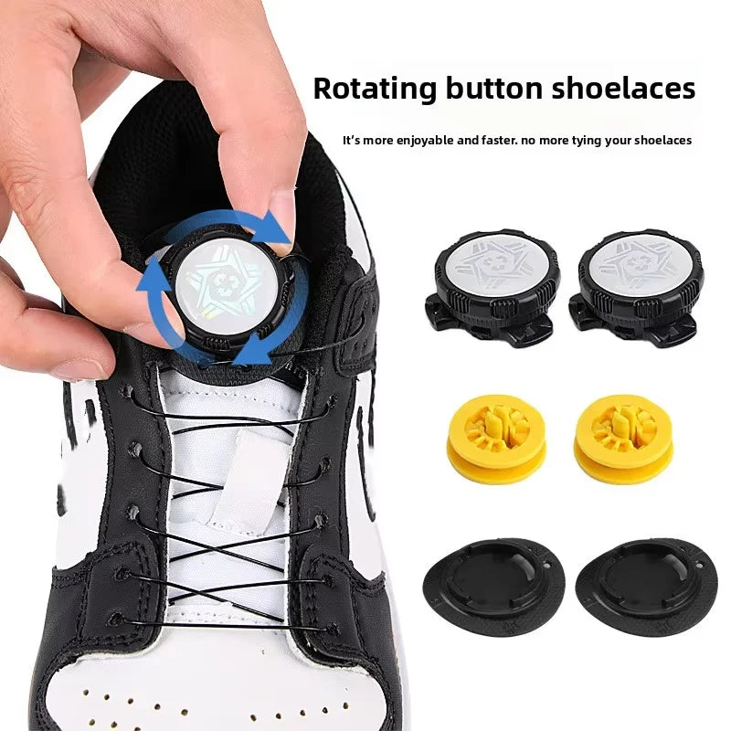 Automatic Rotating Self-Locking Button Sneaker for Shoelace Buckle Convenient Lazy Men's Internet Celebrity Artifact