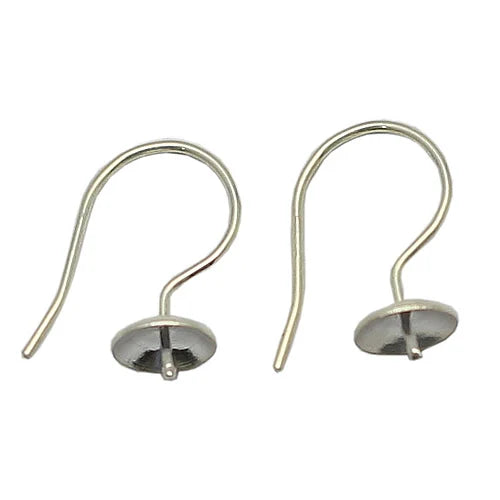 925 Sterling Silver Earrings Wire Pin Blank Base for Women Fashion Jewelry Supplies