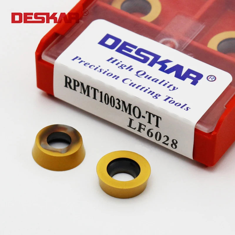 For DESKAR Customizable CNC Lathe Turning Tools Carbide Inserts Machining Milling Cutter Blade RPMT1003MO-TT LF6028 OEM Support