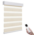 ZSTARR Cordless Smart Alexa google Zigbee Motorized Solar Panel Home Day and Night Window zebra Shade Blinds for Prayer Room