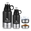 2022 Double Wall 32oz 18/8 Stainless Steel Leak Proof Sports Outdoor Water Bottle with Detachable Steel Dog Pet Cat Bowls