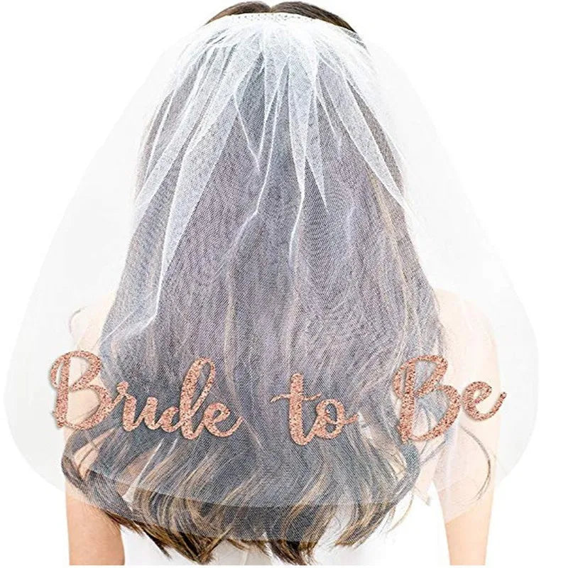 Bride to Be Veil Bachelorette Party Supplies Bridal Shower Decoration Accessories