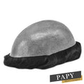 SS LONGFOR Men's 0.12mm Skin Base Short Hair System Remy Grade PU Hair Toupee Lightweight 0.12mm Skin Hair Toupee