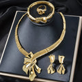 Zeadear Jewelry  New Arrival 14k Gold Plated Bowknot Jewelry Sets for Women
