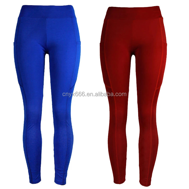 Super Soft Lightweight Seamless Four-Way Stretch Quick Dry Breathable Yoga Leggings with Pockets for Women