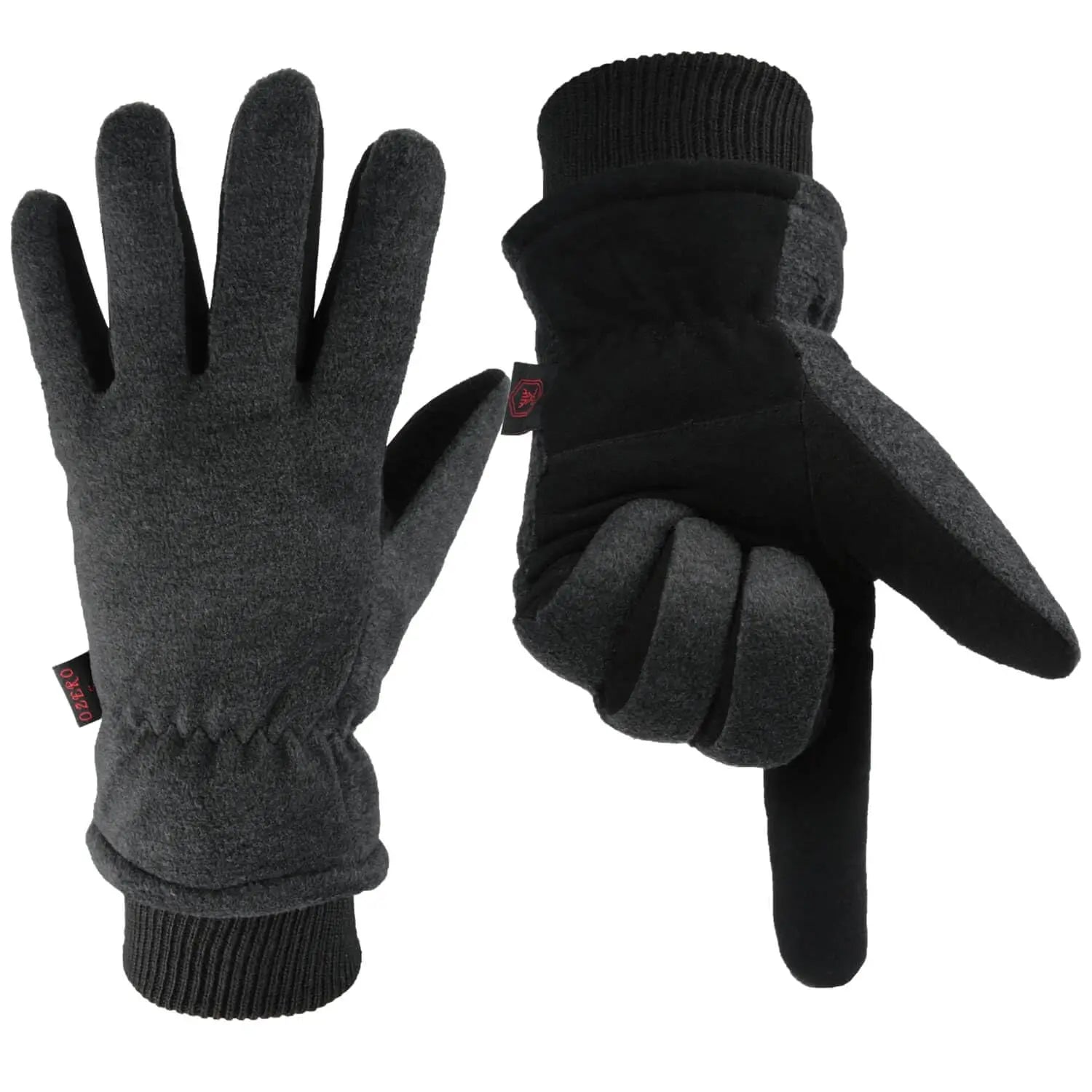 OZERO Men & Women Winter Gloves -30��F Deerskin Leather Water-resistant Windproof Cold Weather Glove for Driving Hiking