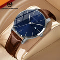 Hannah Martin Luxury Sport Genuine Leather Quartz Watch Customized Your Own Brand New Design Original Waterproof Men Wrist Watch