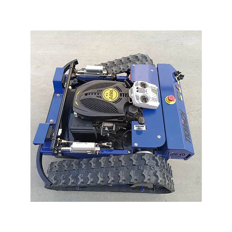 China Industrial 4-Stroke Cordless Self-Propelled Lawn Mower Robot with Crawler Walking and Remote Control