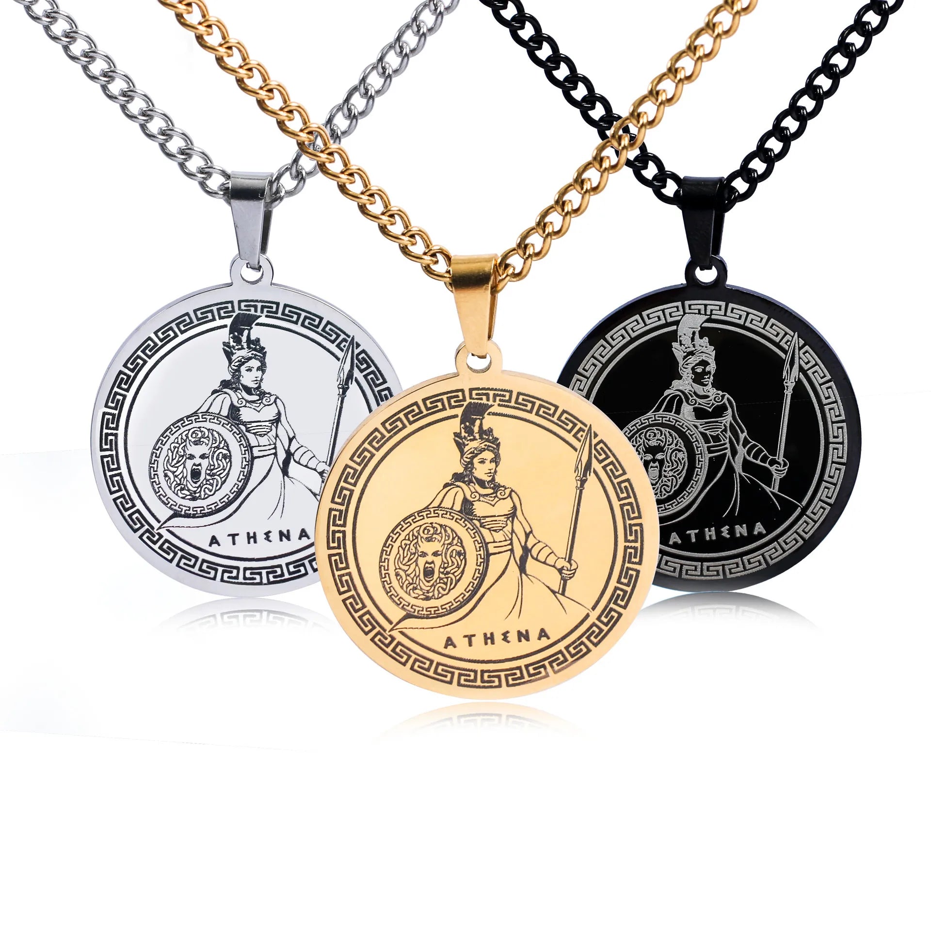 Hot Selling Greek Mythology Goddess of Wisdom and War Athena Pendant Necklace