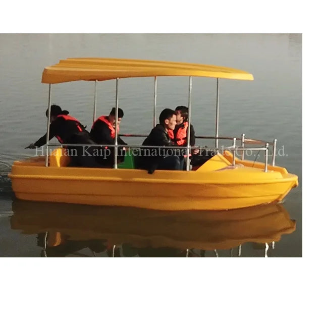 Customizable Kids Fishing PE Boat New Material Electric 4-Person Yellow Water Sports Equipment