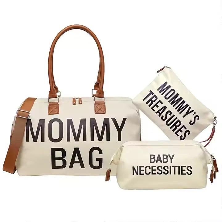 3 Piece Set Mommy Diaper Bag 2026 New Style Waterproof Tote Bag With Large Capacity Mommy Diaper Bag for Mommy