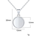 925 Sterling Silver Bezel Blank Base Pendant Setting Diy Pendant Tray Bezel Blank for 10mm