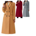 2026 Custom OEM Women Winter Trench Coat Factory Double Breasted Long Overcoat Private Label Plus Size Women's Coats ODM