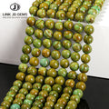 Green Picture Jade Hot Sales New Gemstone Beads Phoenix Jade Bead Accessory for Jewelry Making China Factory Price