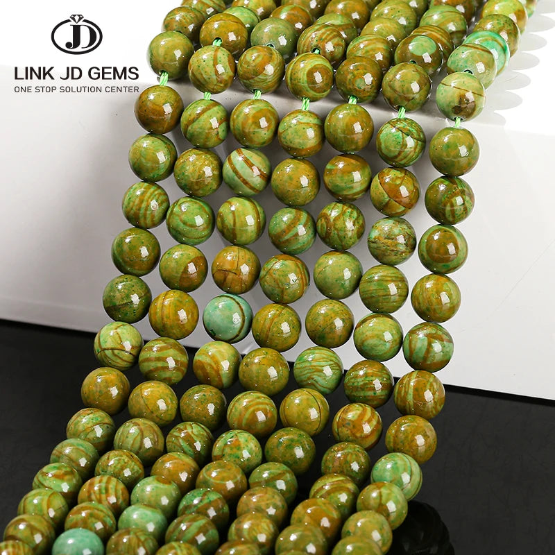Green Picture Jade Hot Sales New Gemstone Beads Phoenix Jade Bead Accessory for Jewelry Making China Factory Price