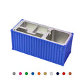 Shipping Container Pen Stand Yellow Color Small Plastic Cargo Container Shape Desk Pencil Holder Storage for Office