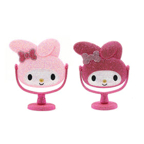 New Diamond-encrusted Cartoon My Melody Melody Makeup Eyelash Mirror Examination Mirror
