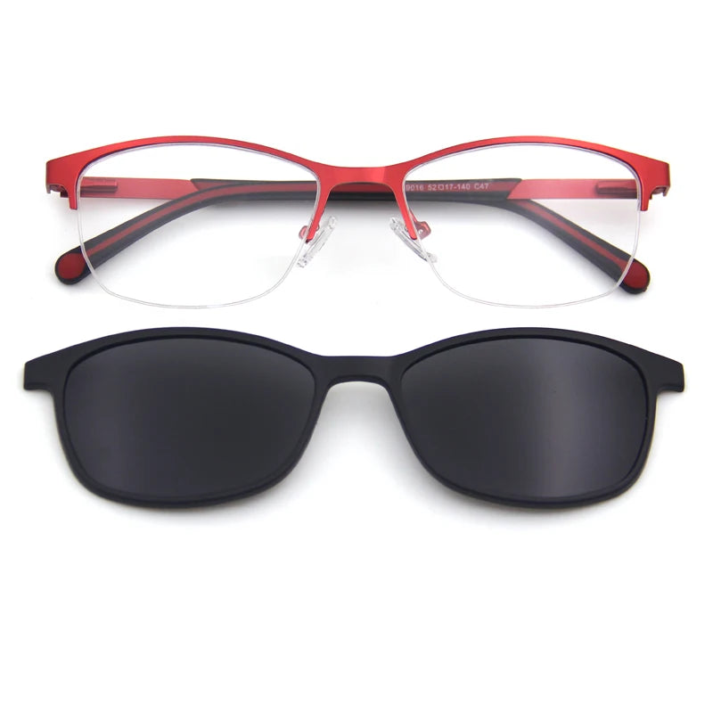 Eyewear Clip on Sunglasses for Woman Men Custom Anti Blue Light Lens Clip on Eyeglasses