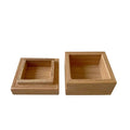 Unfinished Oak Wood Jewelry Boxes Wooden Trinket Box with Lift Off Lid Small Wooden Cube Box Keepsake for Gift Packaging