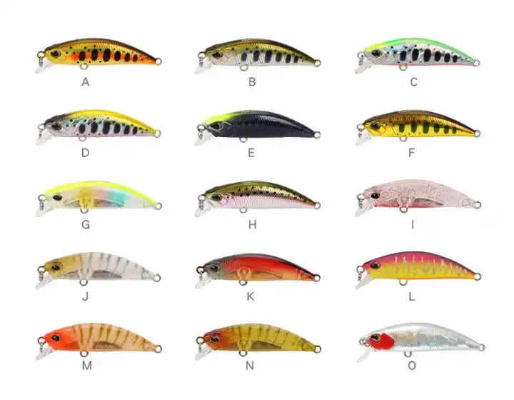 ZHUO RUN 55mm 5g 15 Colors Boxed Isca Artificial Bait Saltwater Freshwater Trout Slow Sinking Hard Minnow Fishing Lures