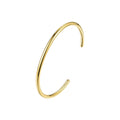 18K Gold Plated Stainless Steel C- Shape Open Bracelet fashion Jewelry Wholesale Accessories Tarnish Free Smooth Cuff Bangle