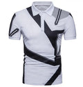 Summer Sports Men's Polo Shirt Color Blocking Short Sleeved Fashionable Urban Wear Casual Men's T-shirt