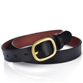 New Style Colorful Genuine Leather Luxury Belts Adjustment Pin Buckle Women Dresses Decorative Leather Belt