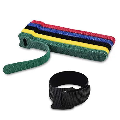 Custom Double Side Hook and Loop Nylon Cable Ties Back to Back Fixable with Logo Printed for Organization and Visibility