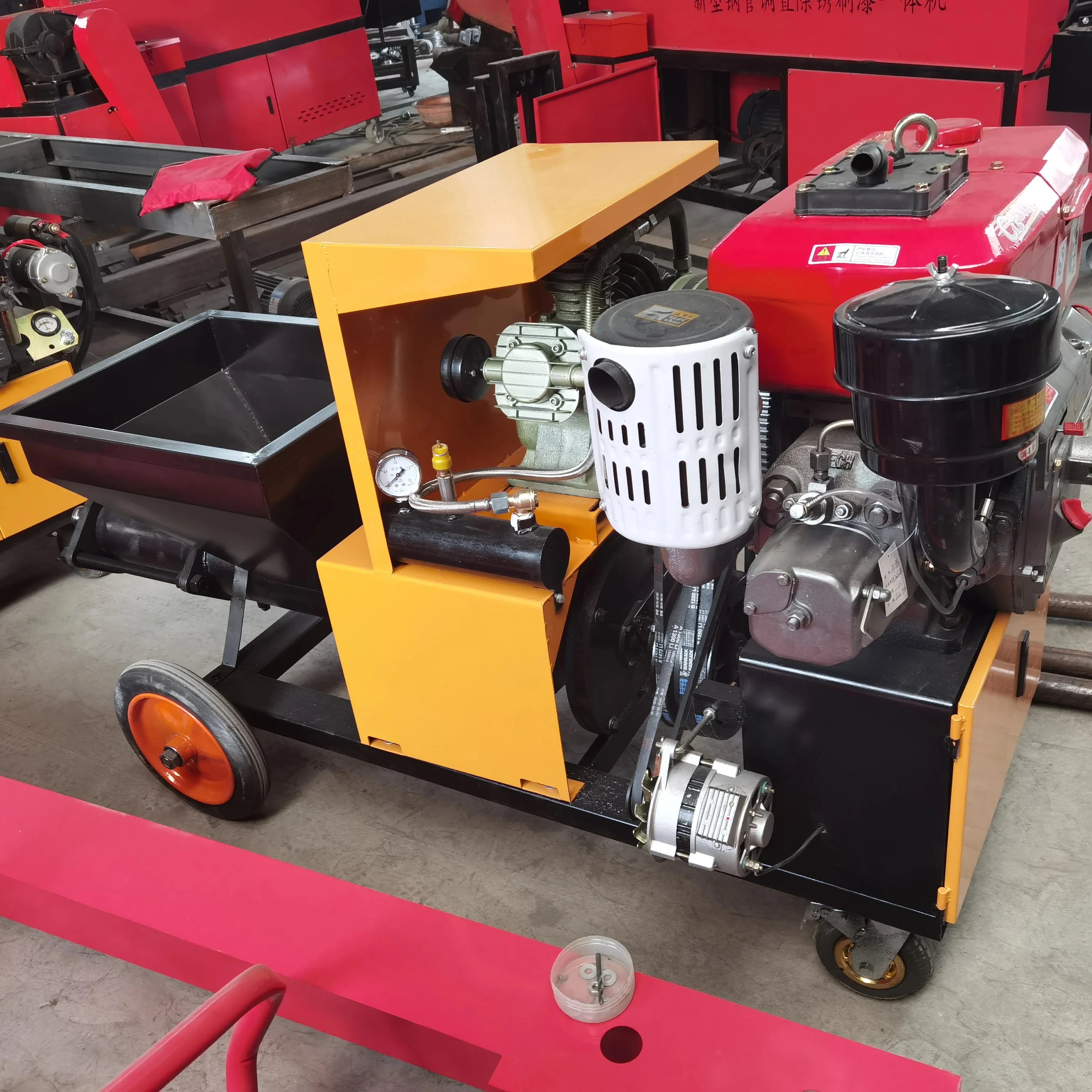 High Pressure Grouting Injection Machine Screw Grouting Machine Mortar Spray Machines diesel for Construction Wall Project