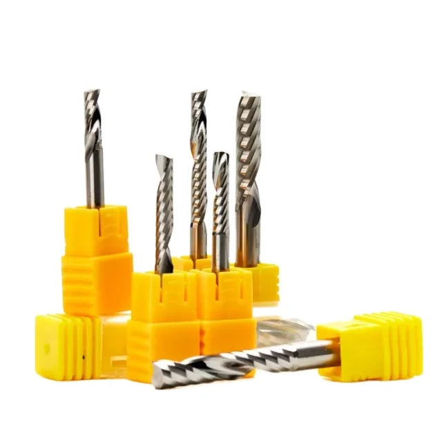 CHENGZHEN Carbide Single Flute End Mill 10mm - High Precision â‰¤0.005mm RoHS Certified CNC Woodworking Tool