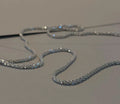 Fashion S925 Silver Plated Sparkling Flashing Clavicle Chain Necklace for Women